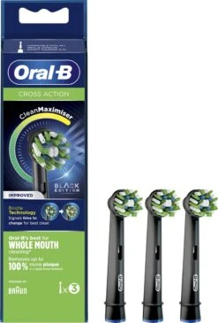 Oral B Oral-B CrossAction - Met CleanMaximiser-technologie - Opzetborstels - Zwart - 3 Stuks -Oral B Aanbiedingen Winkel 811x1200 2