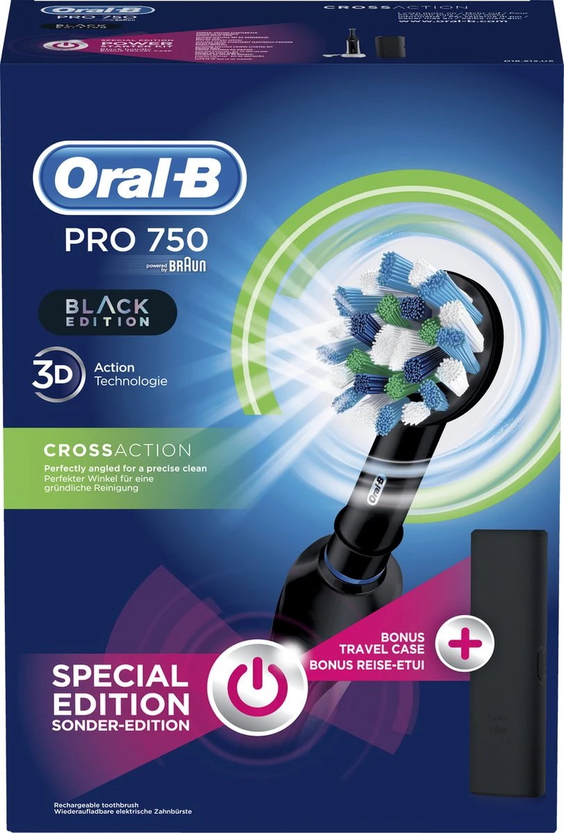 Oral B Oral-B PRO 750 - Elektrische Tandenborstel - Zwart 20 Oral B Oral-B PRO 750 - Elektrische Tandenborstel - Zwart - Afbeelding 20