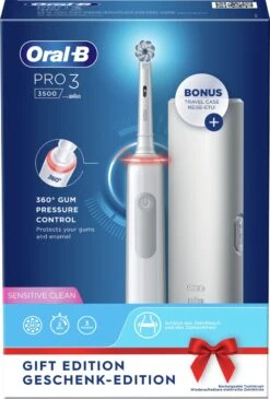 Oral B Oral-B Pro 3 - 3500 - Witte Elektrische Tandenborstel + Reisetui -Oral B Aanbiedingen Winkel 813x1200 2