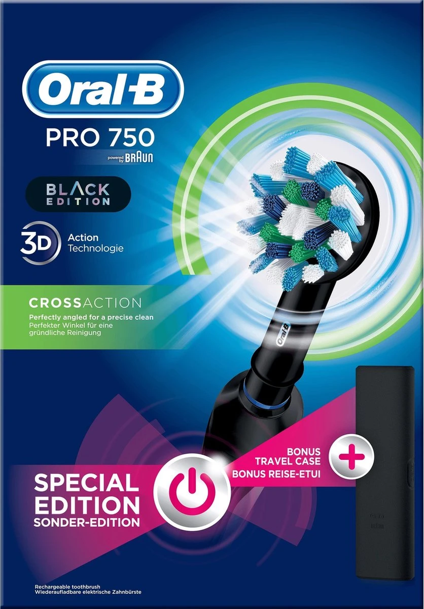 Oral B Oral-B PRO 750 - Elektrische Tandenborstel - Zwart 15 Oral B Oral-B PRO 750 - Elektrische Tandenborstel - Zwart - Afbeelding 15