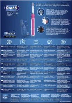 Oral B Oral-B Smart 4 4500 - Roze - Elektrische Tandenborstel -Oral B Aanbiedingen Winkel 842x1200