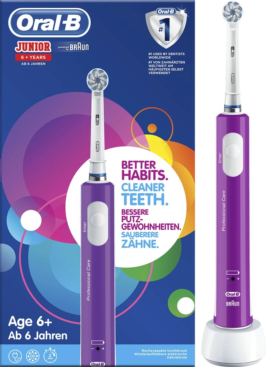 Oral B Oral-B Junior - Elektrische Tandenborstel - Paars 11 Oral B Oral-B Junior - Elektrische Tandenborstel - Paars - Afbeelding 11