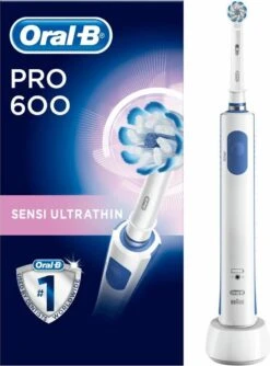 Oral B Oral-B PRO Pro 600 - Sensi-Clean - Elektrische Tandenborstel - Wit -Oral B Aanbiedingen Winkel 888x1200