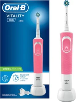 Oral B Oral-B Vitality 100 Roze CrossAction - Elektrische Tandenborstel - Powered By Braun -Oral B Aanbiedingen Winkel 898x1200 2