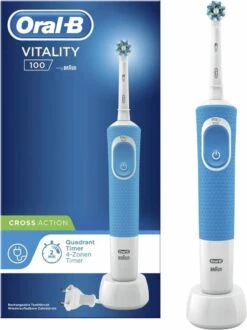 Oral B Oral-B Vitality 100 CrossAction - Blauw - Elektrische Tandenborstel -Oral B Aanbiedingen Winkel 898x1200