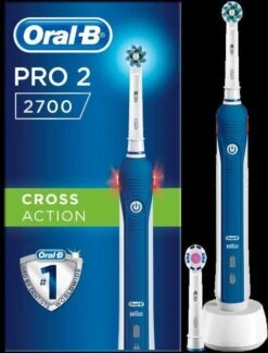 Oral B Oral-B Pro 2 2700 CrossAction - Elektrische Tandenborstel - Blauw, Wit -Oral B Aanbiedingen Winkel 911x1200
