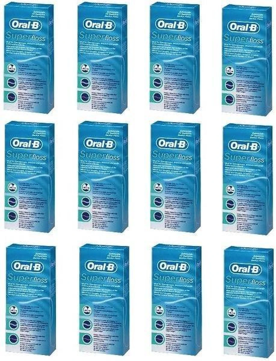 Oral B Superfloss 12 X 50 Stuks - Flosdraad - Voordeelverpakking 4 Oral B Superfloss 12 X 50 Stuks - Flosdraad - Voordeelverpakking - Afbeelding 4