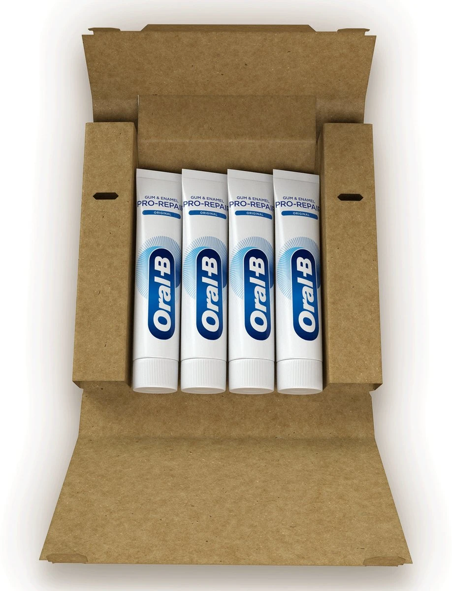 Oral B Oral-B Tandvlees & Glazuur Pro-Repair Origineel - Voordeelverpakking 4 X 100 Ml - Tandpasta Verpakt In Gerecycleerd Karton 5 Oral B Oral-B Tandvlees & Glazuur Pro-Repair Origineel - Voordeelverpakking 4 X 100 Ml - Tandpasta Verpakt In Gerecycleerd Karton - Afbeelding 5