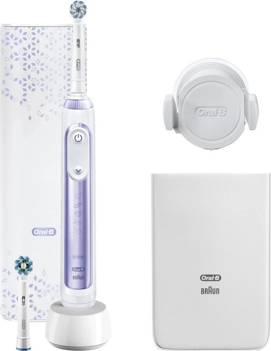 Oral B Oral-B Genius 10200W Orchid Purple Elektrische Tandenborstel Paars/Wit 1 Oral B Oral-B Genius 10200W Orchid Purple Elektrische Tandenborstel Paars/Wit