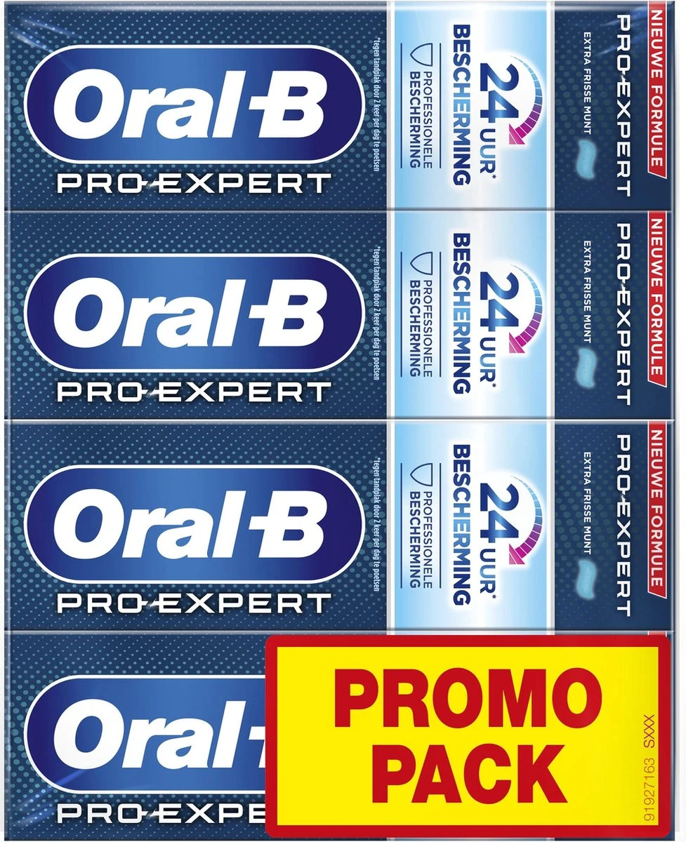 Oral B Oral-B Pro-Expert Professional Protection Tandpasta - Voordeelverpakking - 4x75ml 1 Oral B Oral-B Pro-Expert Professional Protection Tandpasta - Voordeelverpakking - 4x75ml