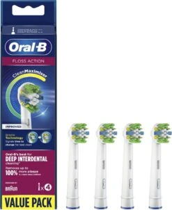 Oral B Oral-B FlossAction - Met CleanMaximiser-technologie - Opzetborstels - 4 Stuks -Oral B Aanbiedingen Winkel 982x1200