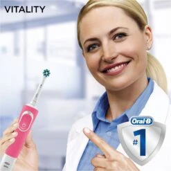 Oral B Elektrische Tandenborstel Vitality 100 CrossAction Pink -Oral B Aanbiedingen Winkel oral b elektrische tandenborstel vitality 100 crossaction pink roze 4