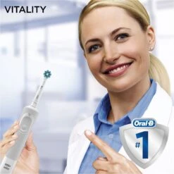 Oral B Elektrische Tandenborstel Vitality 100 CrossAction Wit -Oral B Aanbiedingen Winkel oral b elektrische tandenborstel vitality 100 crossaction wit wit 4