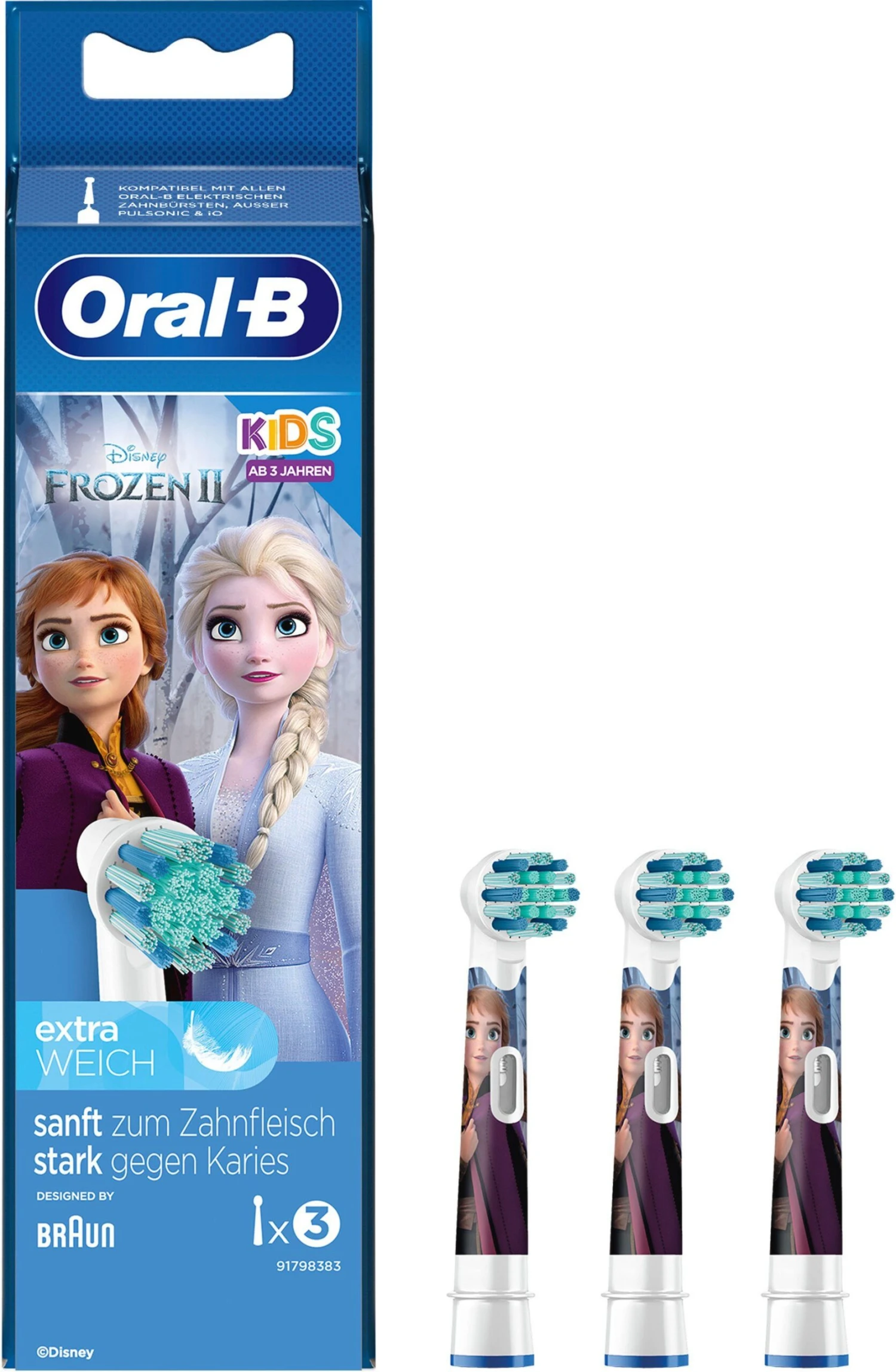 Oral B Opzetborsteltjes IJskoningin Voor Kinderen Vanaf 3 Jaar 1 Oral B Opzetborsteltjes IJskoningin Voor Kinderen Vanaf 3 Jaar