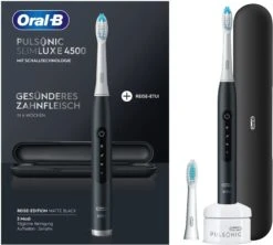 Oral B Ultrasone Tandenborstel Pulsonic Luxe 4500 3 Poetsprogramma's Inclusief Sensitief, Timer, Reisetui, -Oral B Aanbiedingen Winkel oral b ultrasone tandenborstel pulsonic luxe 4500 3 poetsprogrammas inclusief sensitief timer reisetui zwart 9
